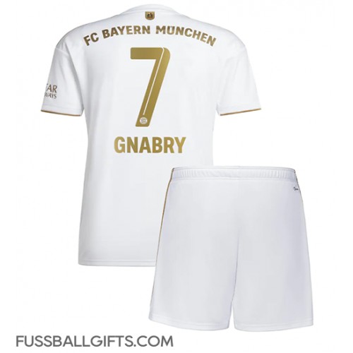Bayern Munich Serge Gnabry #7 Fußballbekleidung Auswärtstrikot Kinder 2022-23 Kurzarm (+ kurze hosen)